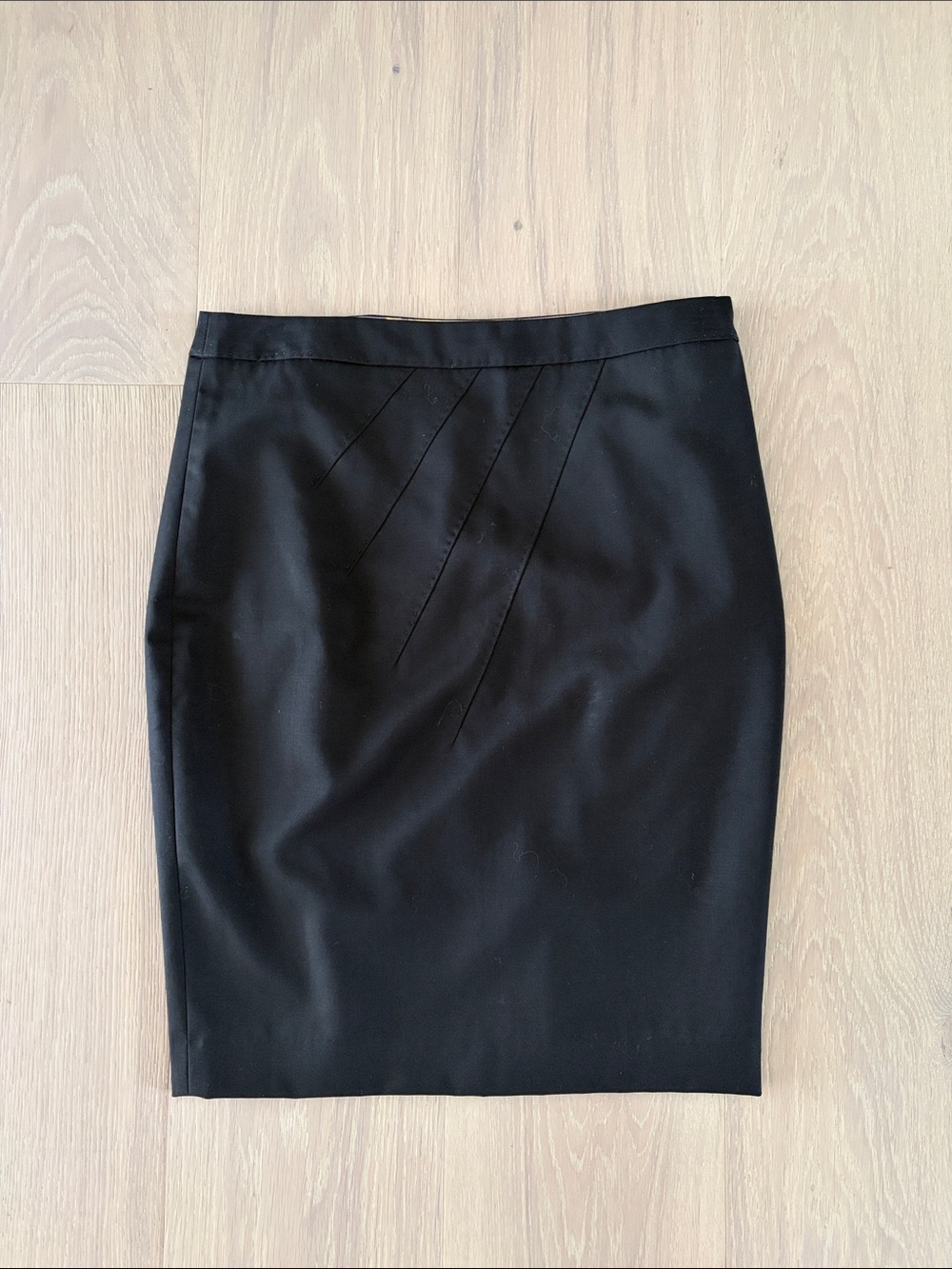 Ted Baker Black Pencil Skirt with Diagonal Stitching